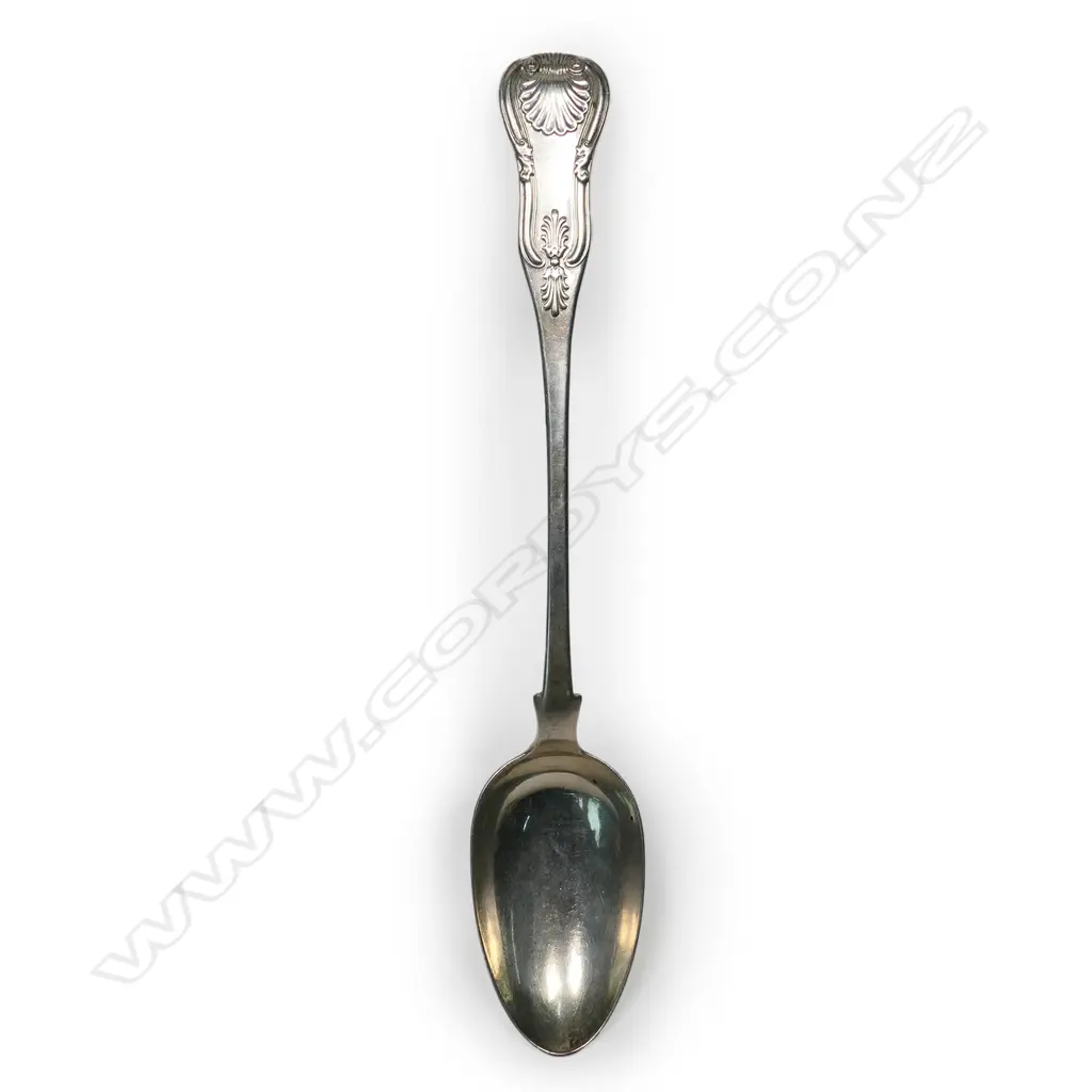A Victorian Scottish silver pie spoon, single struck King's pattern, Image 1++