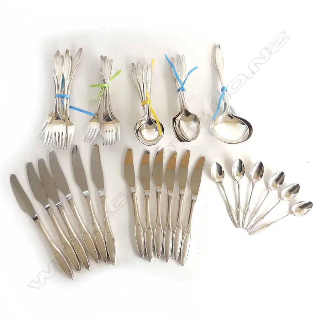 44 PCE 6 PLACE CUTLERY SET; RAADVAD FRIGAST DENMARK Image 1++
