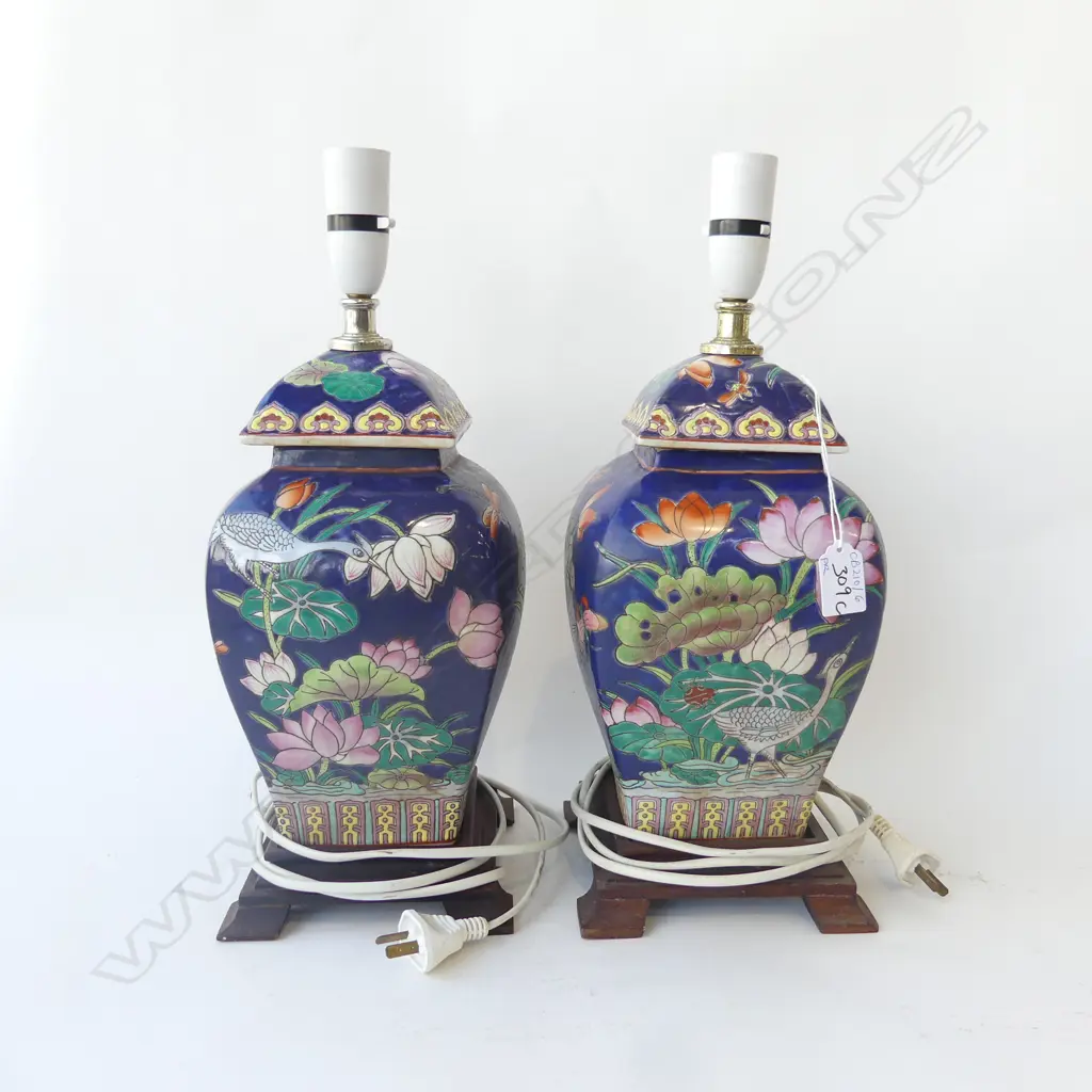 PR ORIENTAL CERAMIC LAMP BASES (NO SHADES) H.410mm Image 1++