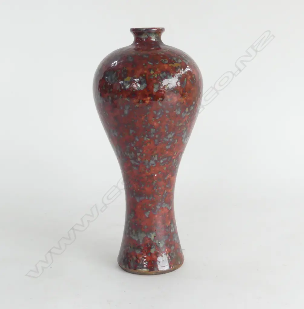 ORIENTAL VASE, SPECKLED RED GLAZE H.225mm Image 1++