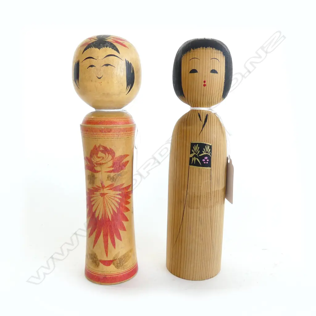 PR VINTAGE JAPANESE KOKESHI DOLLS, SIGNED/STAMPED H.180mm Image 1++