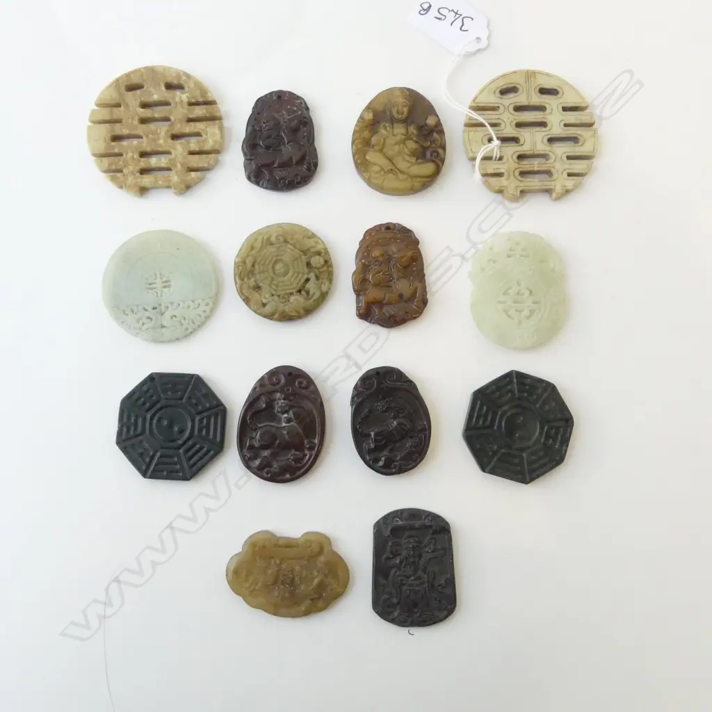 14 ASST. ORIENTAL TOKENS 60mm dia Image 1++