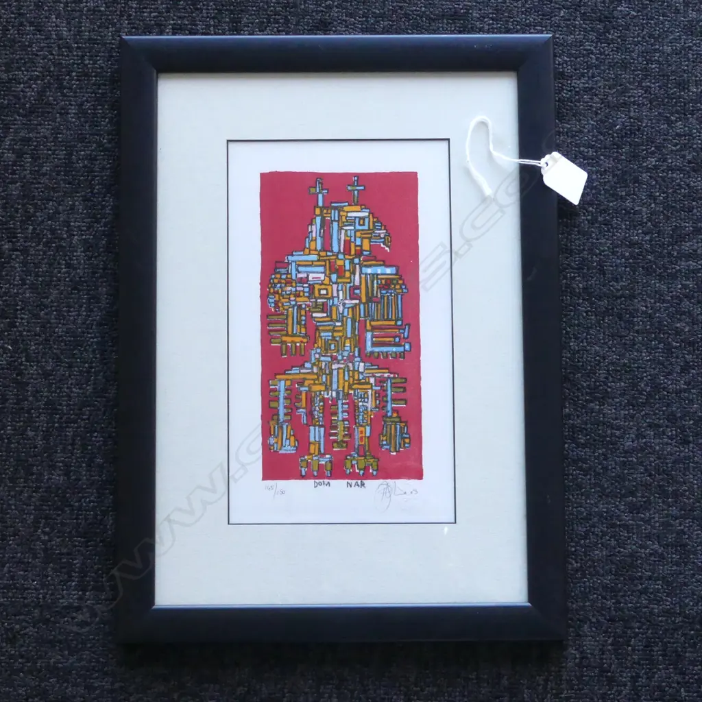 PATRICK MALONE  'DOLA NAR' LTD ED LITHO 145/150 Signed '03 195 X 100mm Muka Youth Print Image 1++