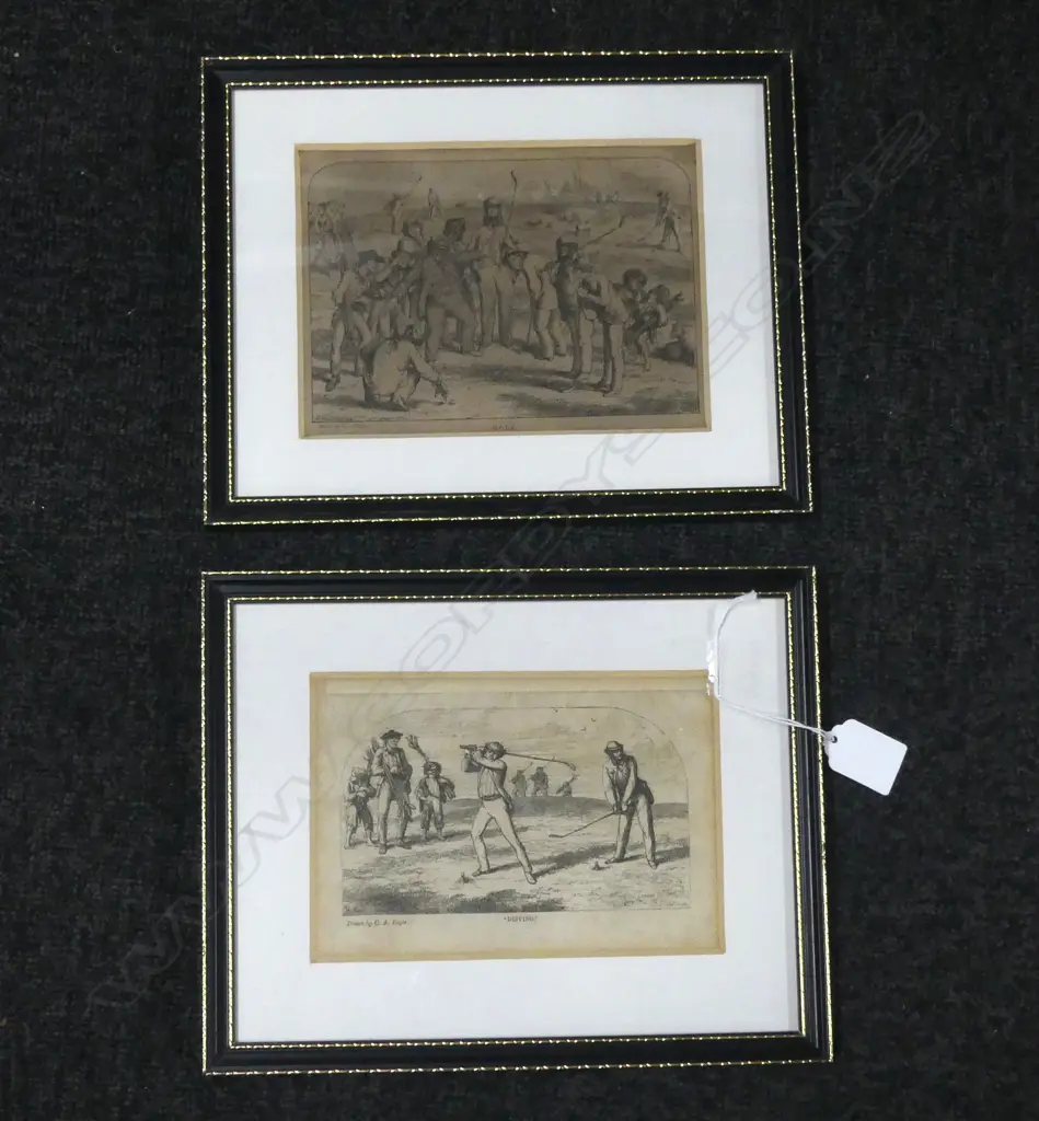 2 C. A. DOYLE GOLF ETCHINGS 115x170mm Image 1++