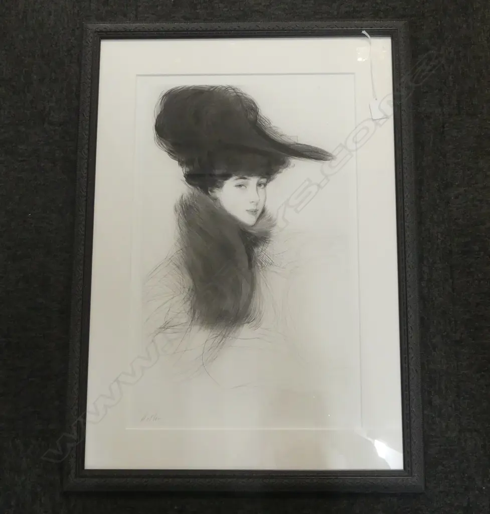 PAUL-CESAR HELLEU, CONSUELO VANDERBILT, DUCHESS OF MARLBOROUGH, ETCHING 560x350mm Image 1++