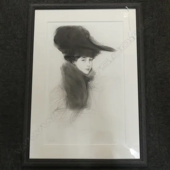 PAUL-CESAR HELLEU, CONSUELO VANDERBILT, DUCHESS OF MARLBOROUGH, ETCHING 560x350mm