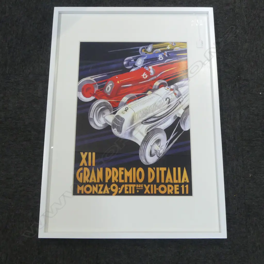 FRAMED PRINT; XII GRAN PREMIO D'ITALIA 590x410mm Image 1++