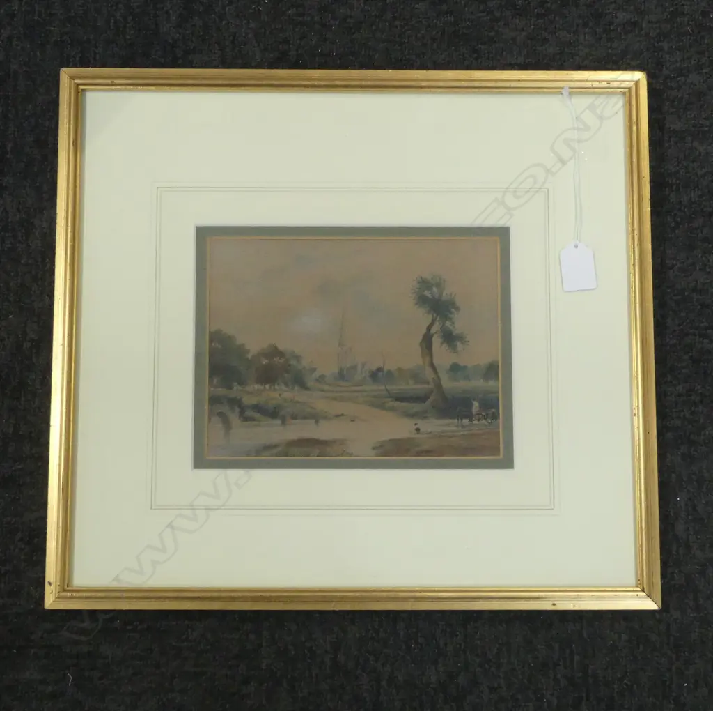 AFTER CONSTABLE, SALISBURY CATHEDRAL FROM THE MEADOW, WC 160x210mm Image 1++