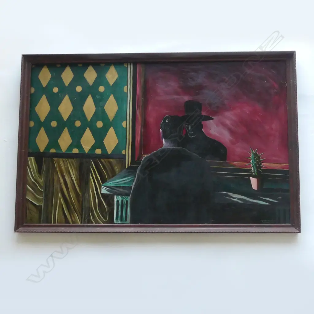 MICHAEL DOWNEY 'PORTRAIT OF MR. X' OIL ON BOARD, 1990 565x905mm Image 1++