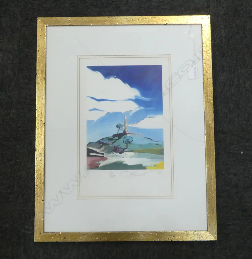 P. J. HACKETT, ONE TREE HILL PRINT 4/100 355x230mm (A/F), broken glass. Image 1++