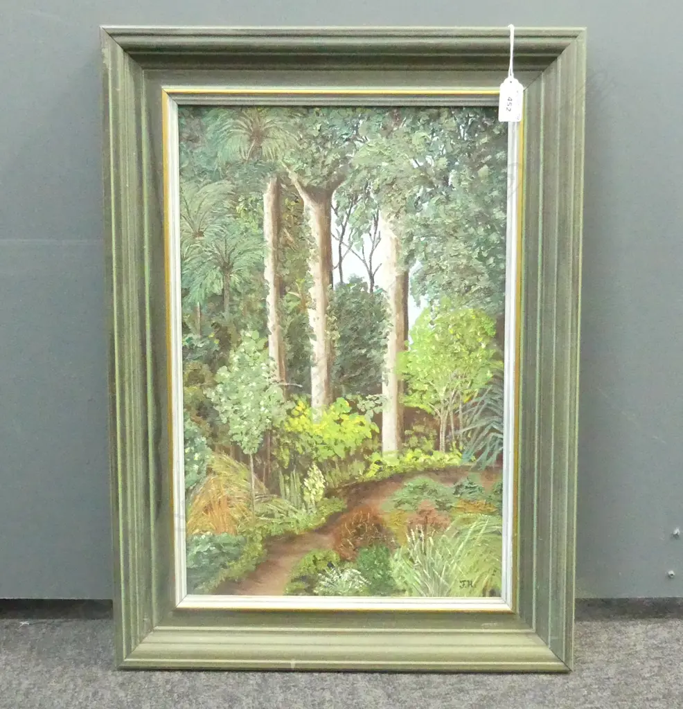 F.HARGREAVES 'KAURI FOREST' OIL PAINTING, H.440 x 290mm Image 1++