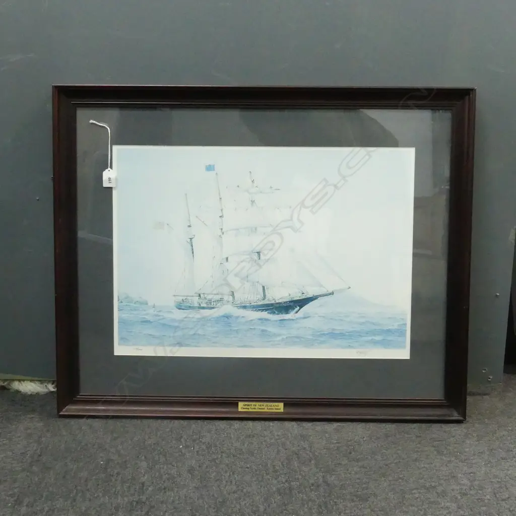 SIGNED NUMBERED PRINT SPIRIT OF NEW ZEALAND H650 L820MM Image 1++