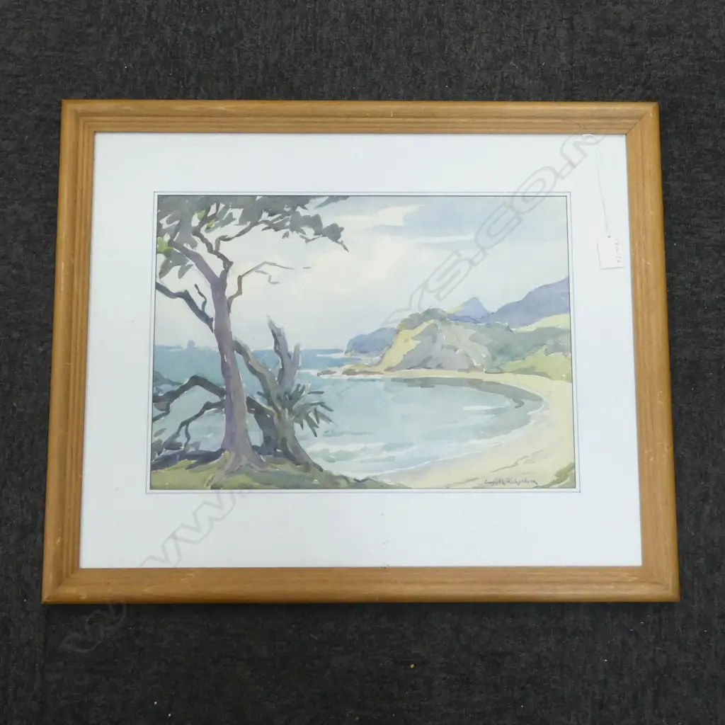 GWYNETH RICHARDSON, BEACH LANDSCAPE, WC 295x415mm Image 1++
