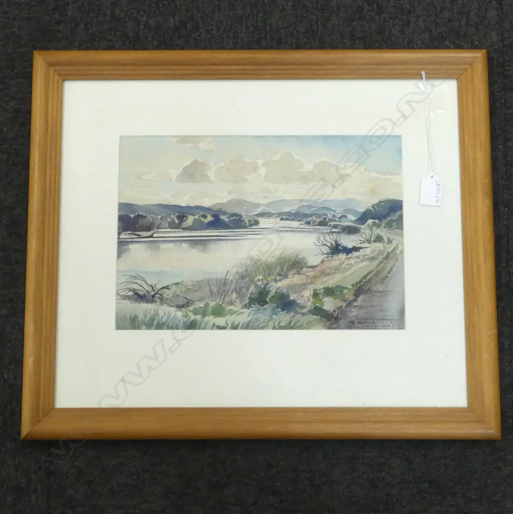 CYRIL WHITEOAK, EVENING BY THE WAIKATO AT MERCER, WC 1959 215x315mm Image 1++