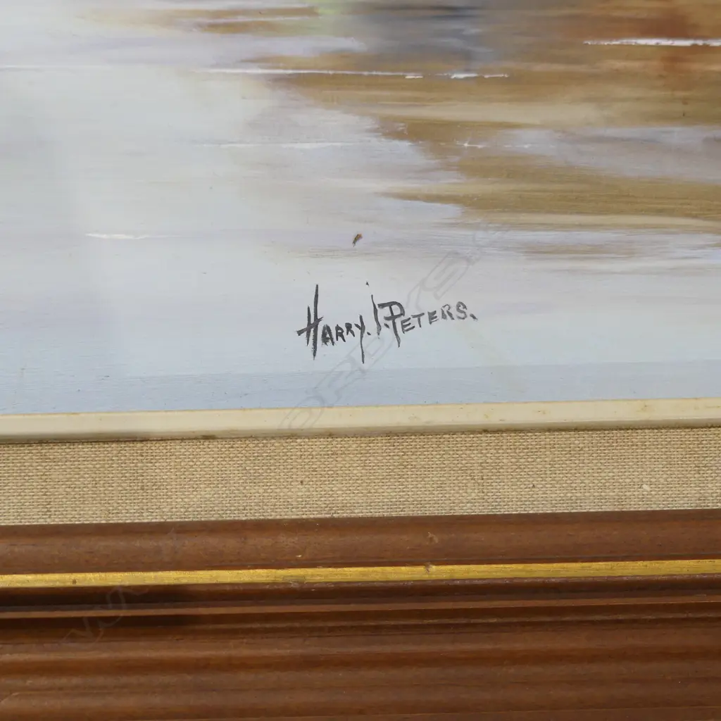 OIL ON BOARD NORTHLAND COAST SIGNED HARRY PETERS H600 L810MM Image 1++