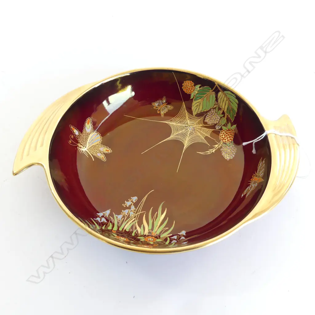 ROUGE ROYAL CARLTON WARE SPIDER WEBB BOWL DIA220MM Image 1++