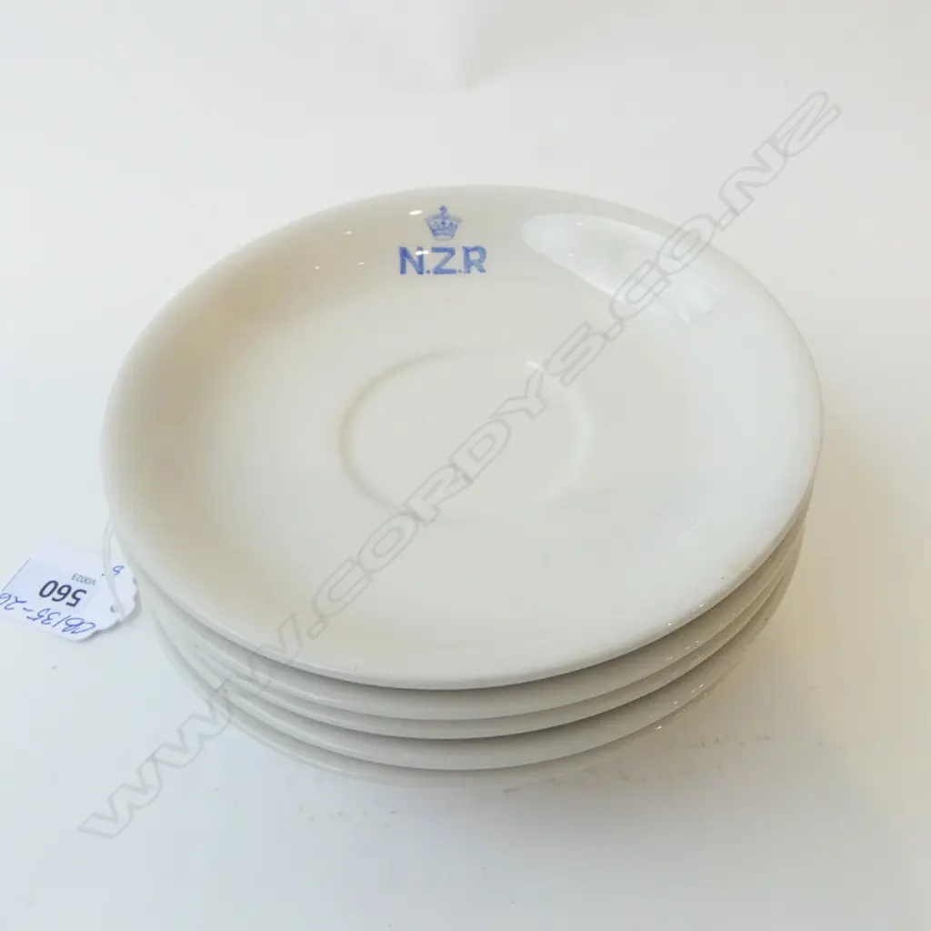 5 CROWN LYNN N.Z.R. SAUCERS NUMBERED '73' Image 1++