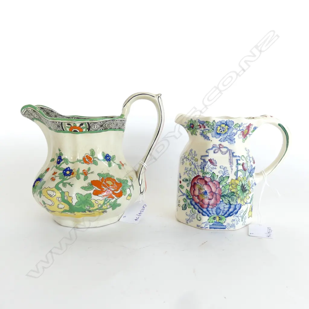 2 VINTAGE MASONS CHINA JUGS Image 1++