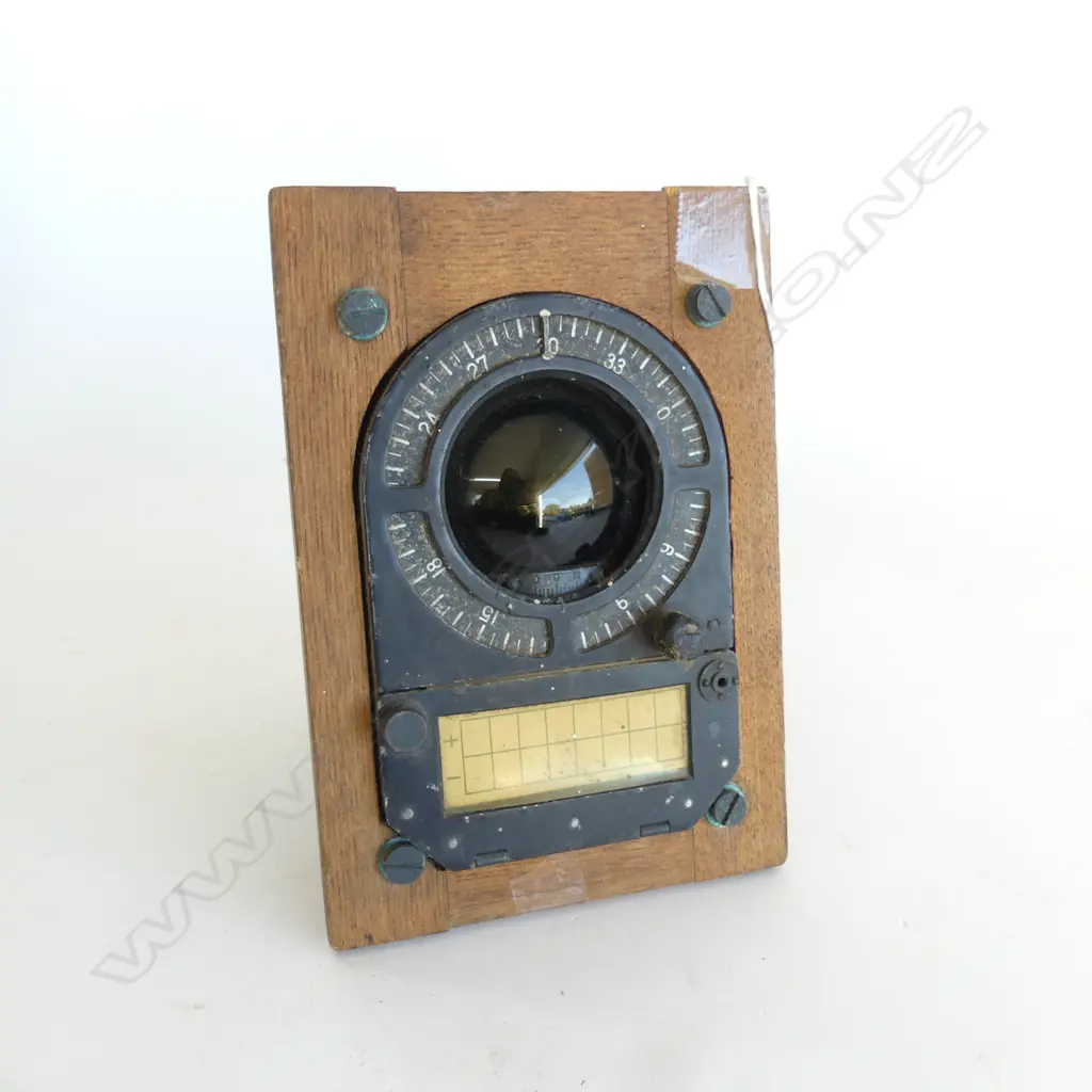 WWII JAPANESE A6M FIGHTER PLANE COMPASS RELIC AF 175x120mm. salvaged by NZ soldier based in Solomon's 1943-44 Image 1++