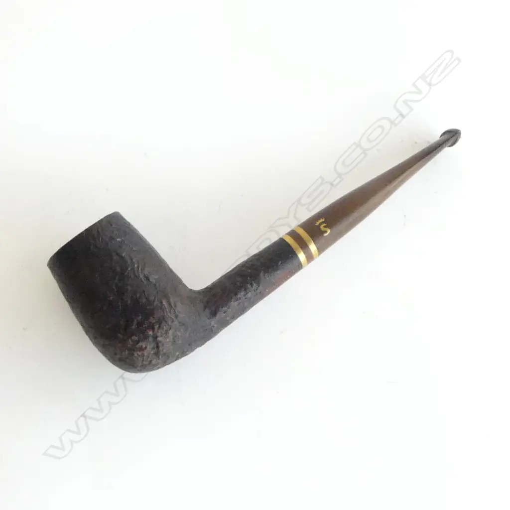 VINTAGE DANISH 'STAMWELL' PIPE, BRASS BANDS & 'S' monogram Image 1++
