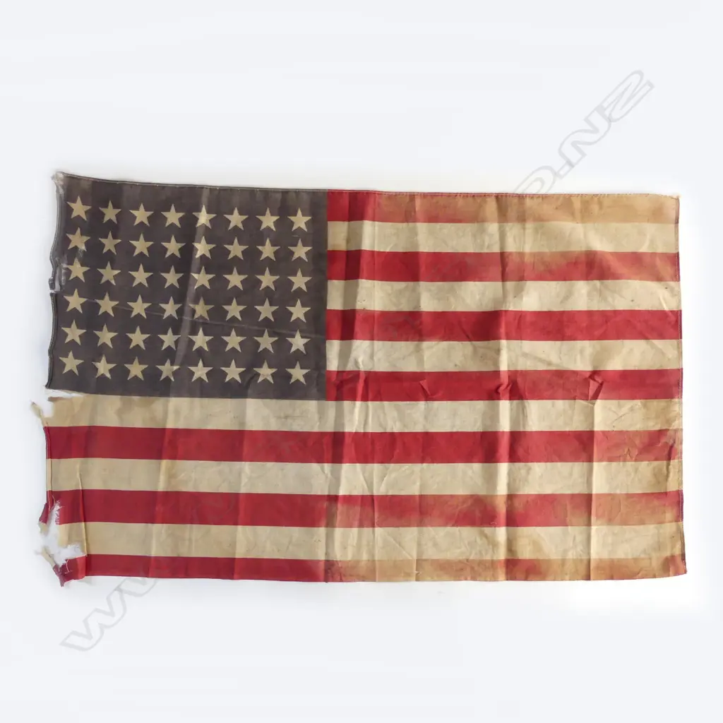 OLD AMERICAN 48 STAR FLAG 710 x 420mm some faults to edge (48 stars were used from 1912) Image 1++