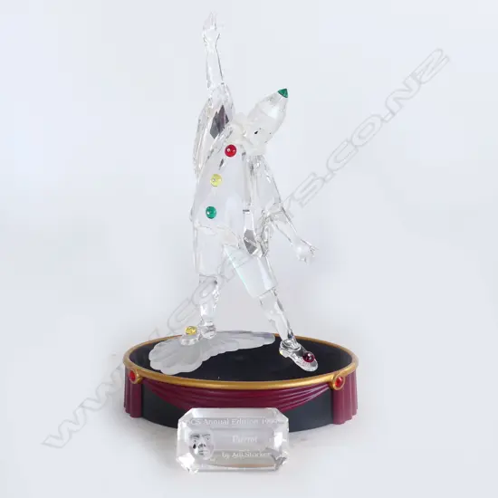 SWAROVSKI 'MASQUERADE PIERROT' + STAND & PLAQUE