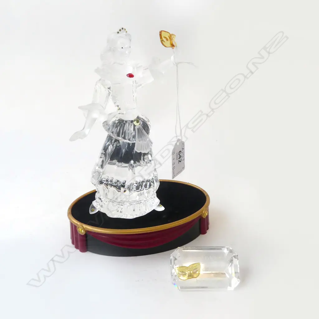SWAROVSKI 'MASQUERADE COLUMBINE' + STAND & PLAQUE Image 1++