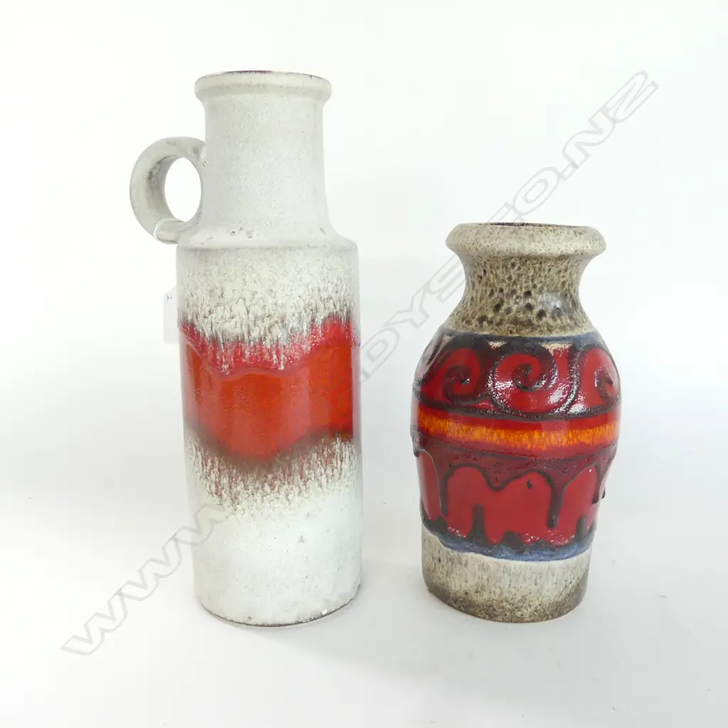 2 RETRO W. GERMAN VASES H.285, 210mm Image 1++