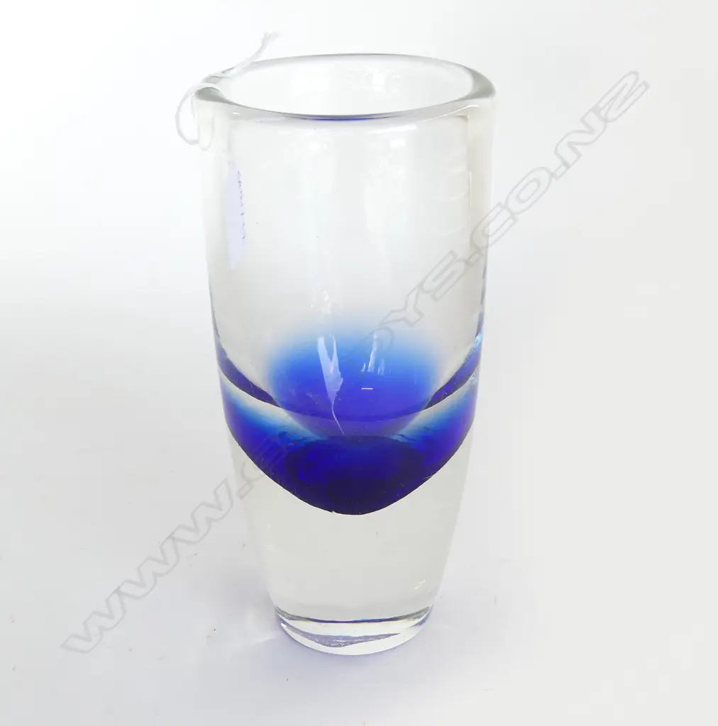 VINTAGE ITALIAN SOMMERSO ART GLASS VASE, VENINI? H.210mm Image 1++