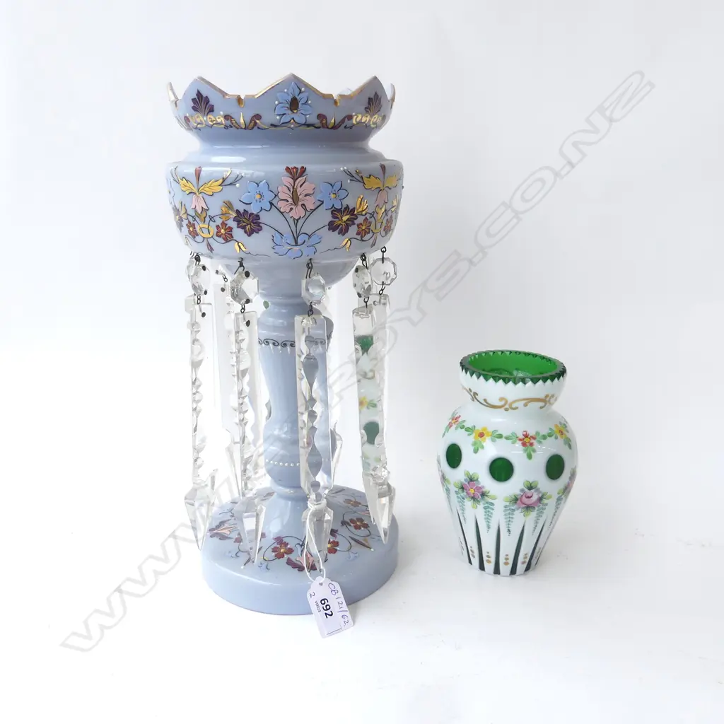 VICTORIAN LUSTRE H.340mm + VASE H.150mm Image 1++