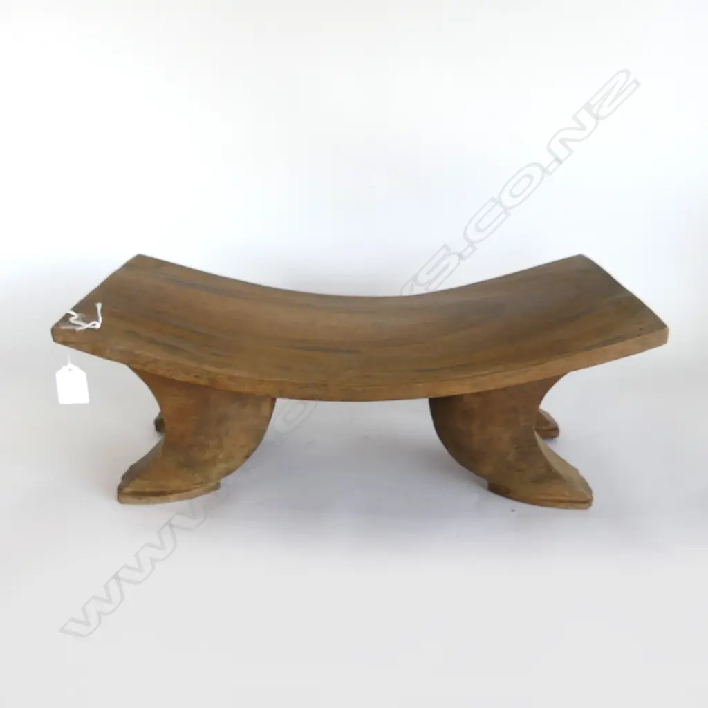 PACIFIC ISLAND CHIEFS HARDWOOD STOOL L480 W240MM Image 1++
