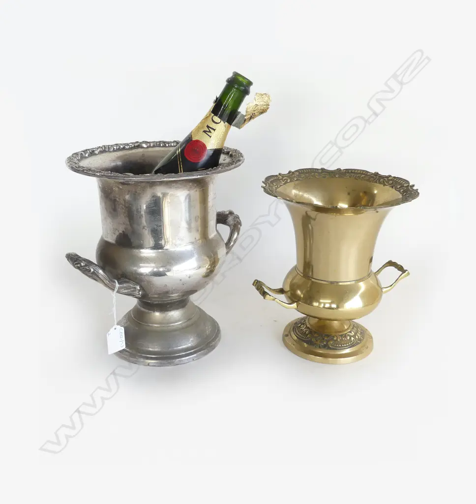 2 ICE BUCKETS; EP & BRASS H.255 / 225mm Image 1++