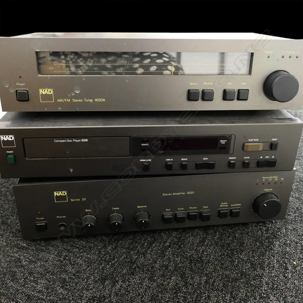 NAD STEREO AMPLIFIER 3020, STEREO TUNER 4020A & COMPACT DISC PLAYER 5325 Image 1++