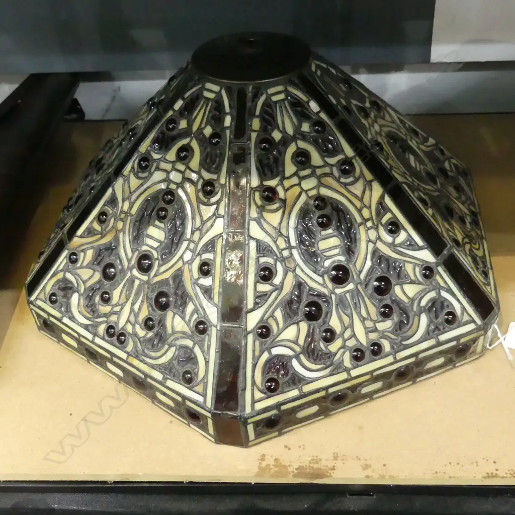 HEXAGONAL LEAD LIGHT SHADE 400mm dia Image 1++
