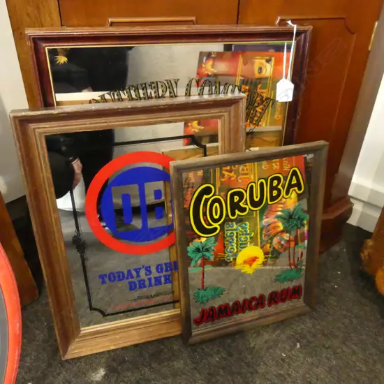 3 RETRO BAR MIRRORS