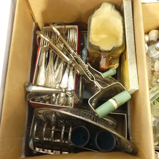 ASST. EP INCL. CUTLERY SET, EGG BEATER, R. DOULTON 'OLIVER TWIST' JUG ETC