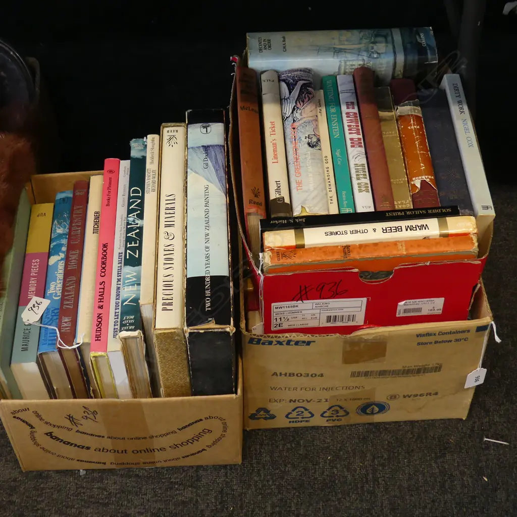 3 BOXES ASST. BOOKS; NZ HISTORY ETC Image 1++