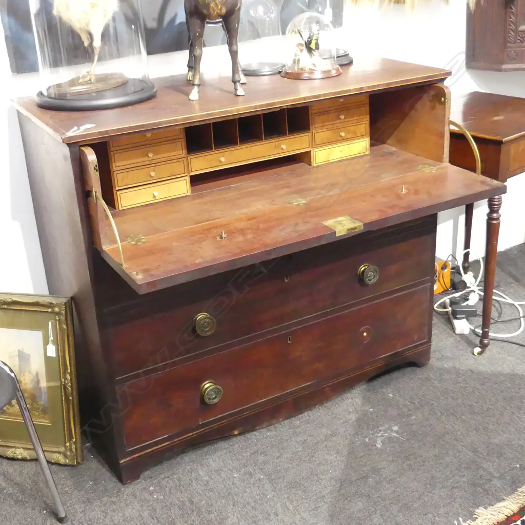 VICTORIAN SECRETAIRE CHEST (HANDLE IN DRAWER) 1115x530x970mm Image 1++