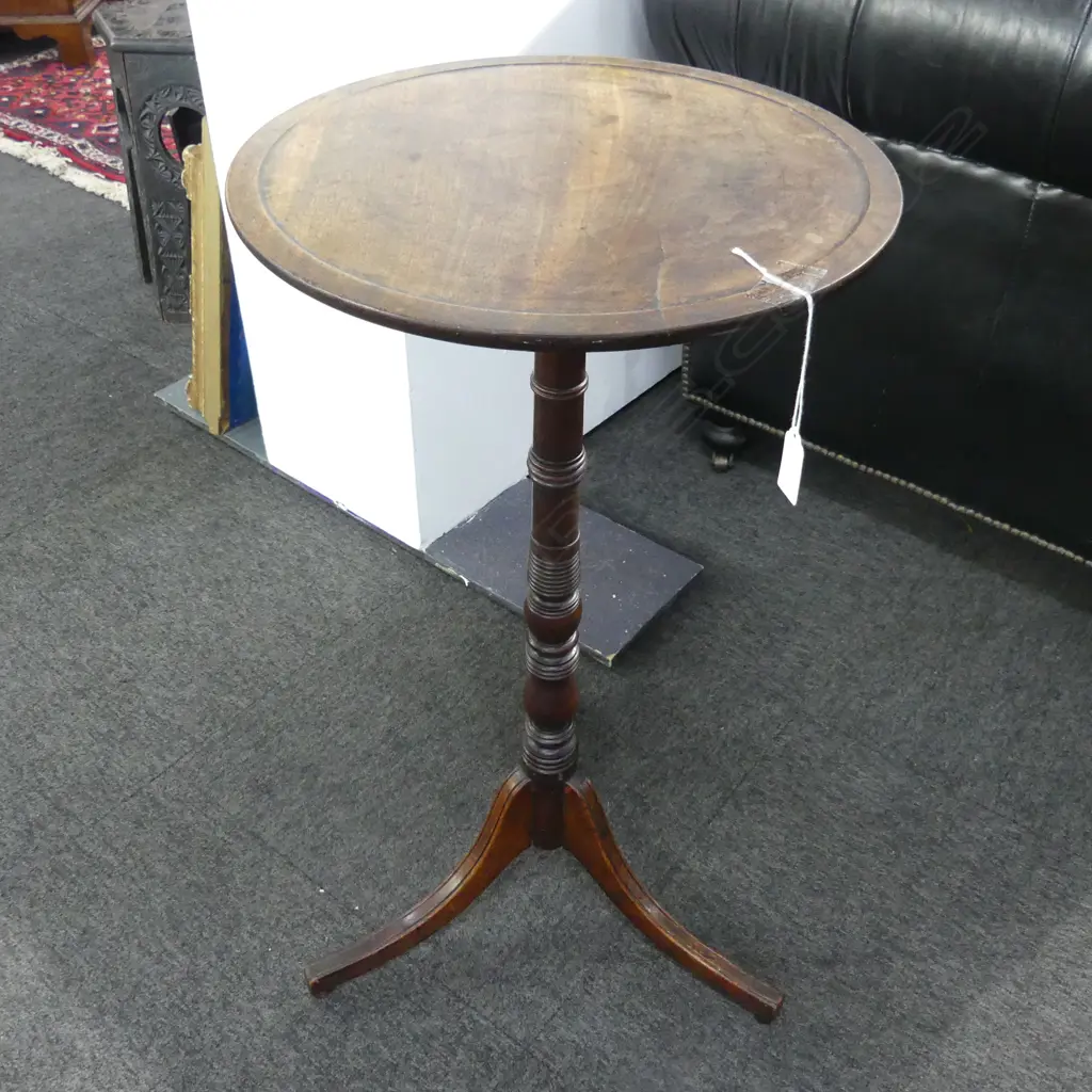 ANTIQUE MAHOGANY SIDE TABLE H.735mm, 365mm dia Image 1++