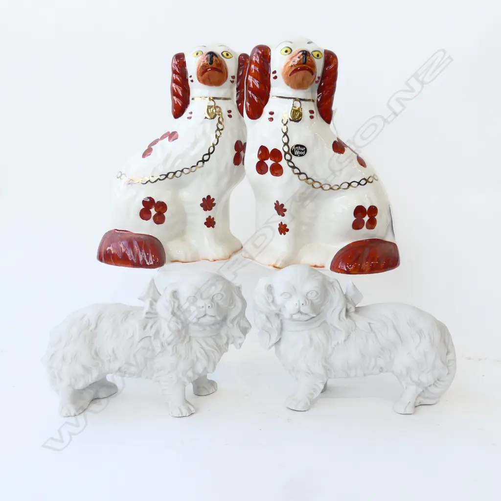 2 PRS STAFFORDSHIRE DOGS H.210mm Image 1++