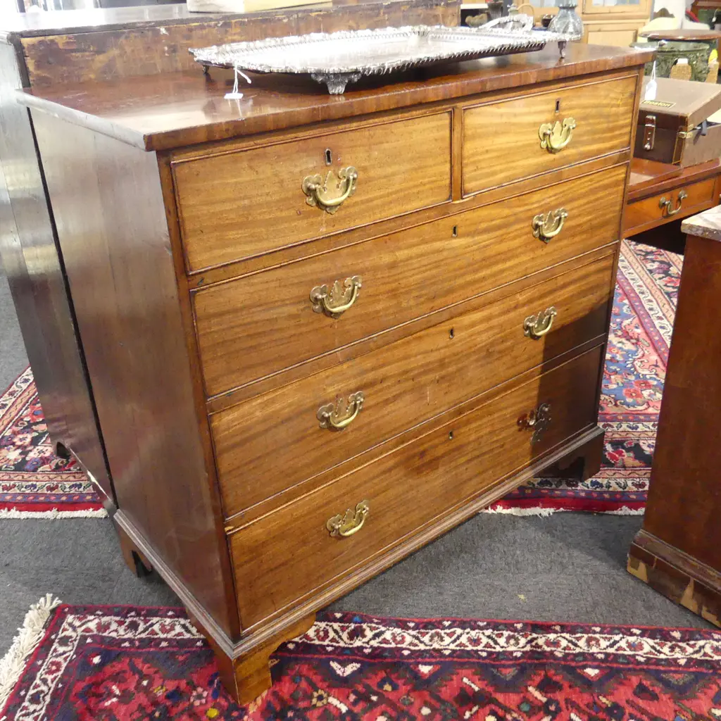 GEORGIAN MAHOGANY 5 DRAWER CHEST 1070x510x1010mm Image 1++