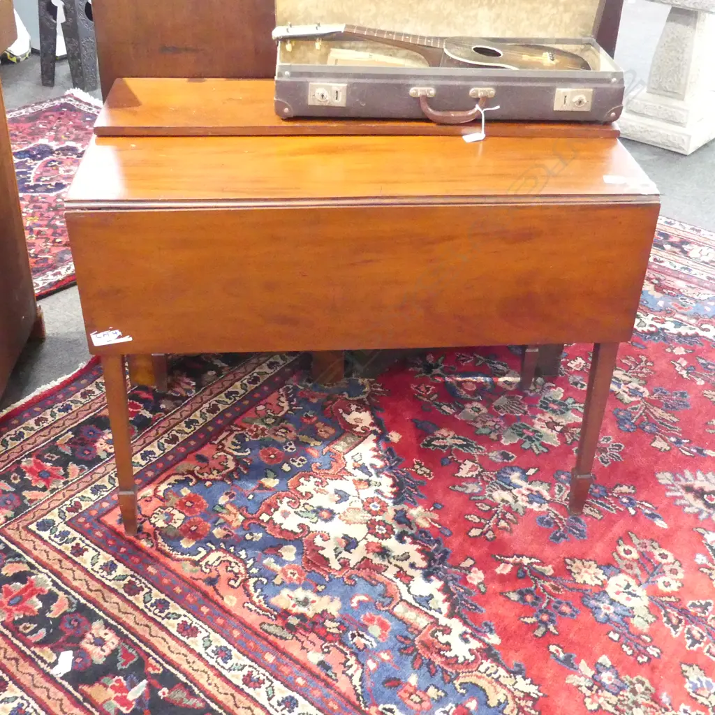 MAHOGANY DROP SIDE TABLE (1 LEAF LOOSE) 930x520x710mm Image 1++