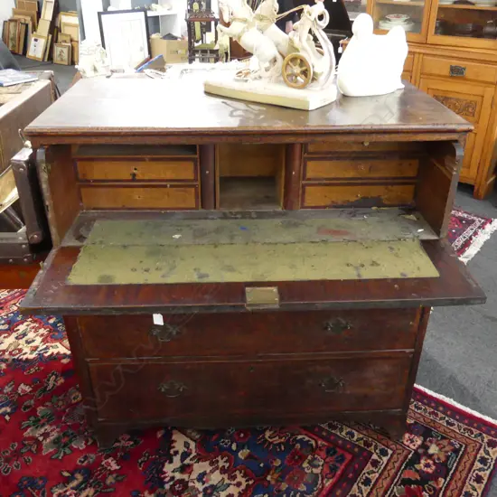 ANTIQUE OAK SECRETAIRE CHEST 1050x510x1100mm