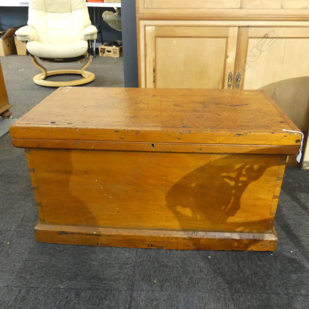 ANTIQUE BLANKET BOX CHEST 910x480x480mm Image 1++