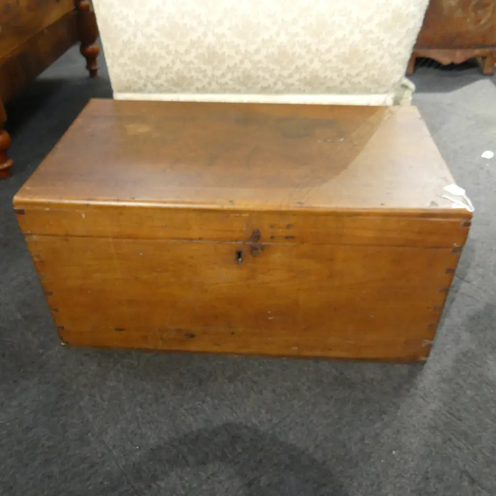 ANTIQUE BLANKET BOX CHEST 865x500x430mm Image 1++