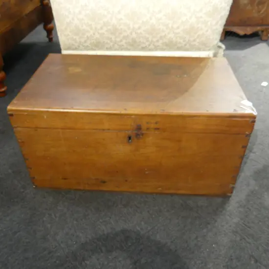 ANTIQUE BLANKET BOX CHEST 865x500x430mm