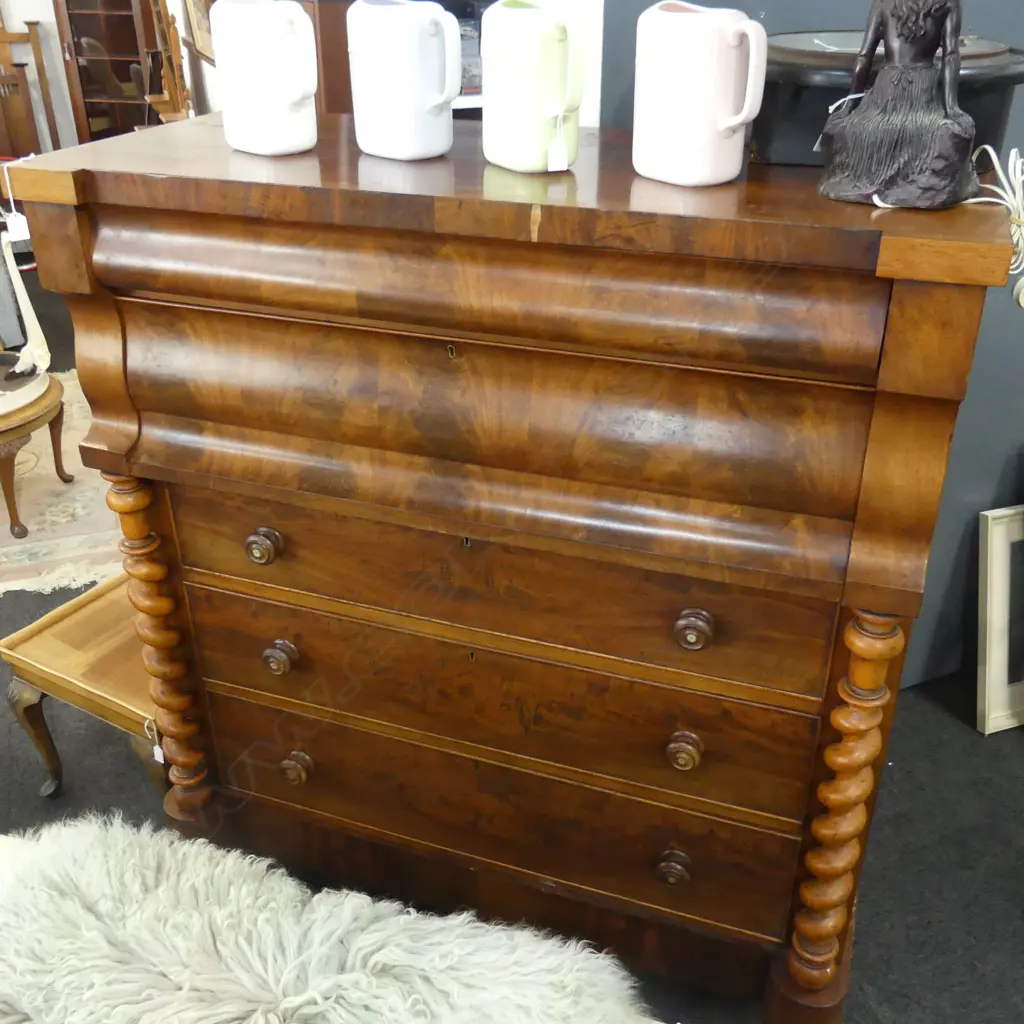 VICTORIAN CHEST OF DRAWERS 1225x545x1160mm Image 1++