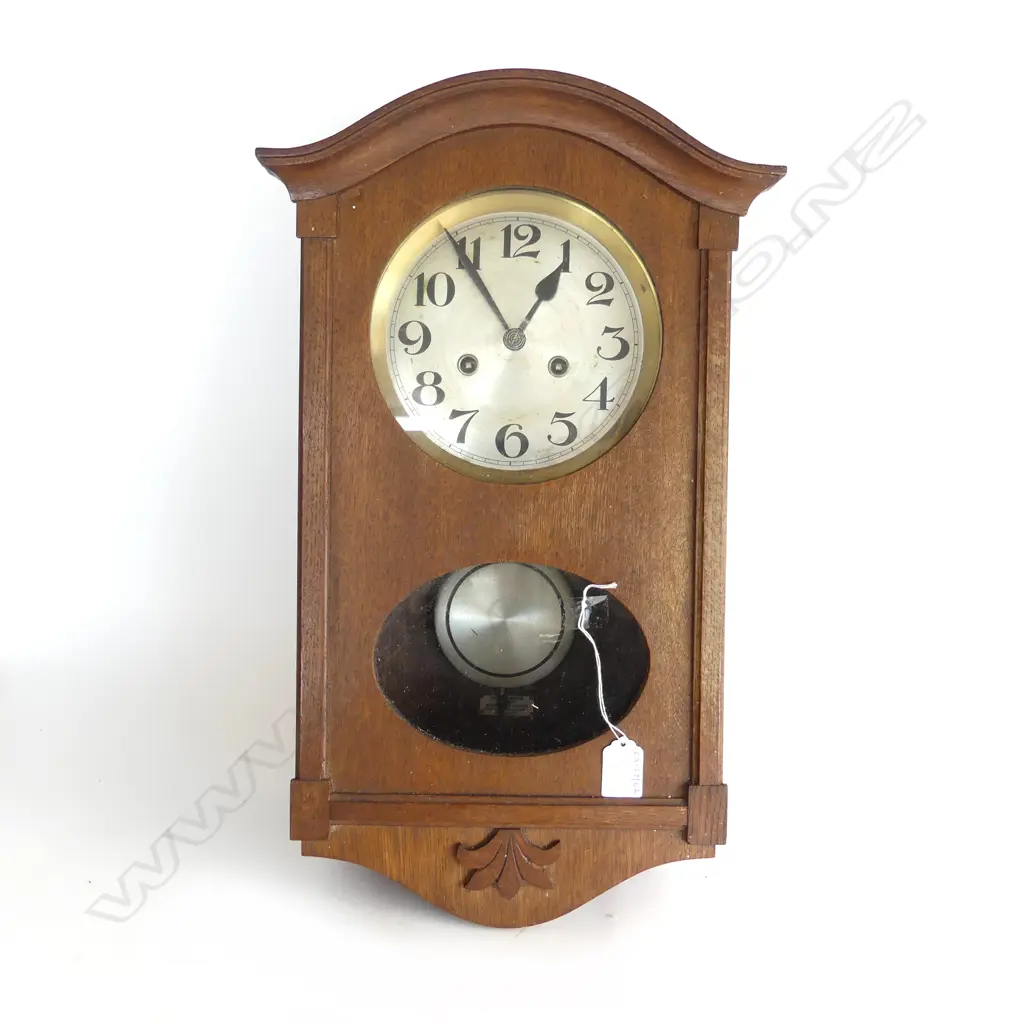 EDWARDIAN WALL CLOCK BY JONES BROS AUCKLAND L510MM Image 1++