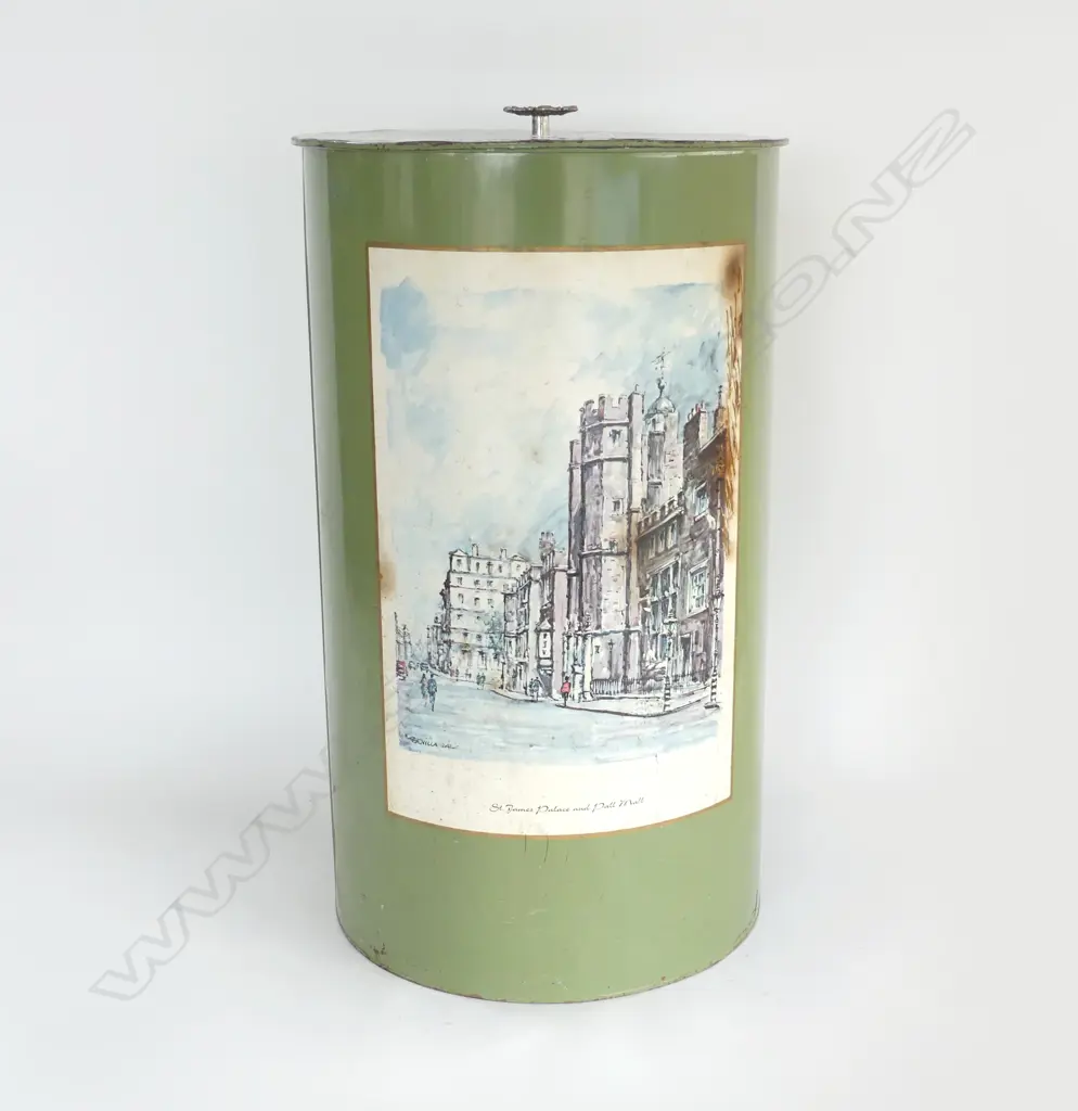 1950s LIDDED WASTE PAPER BIN H.540mm Image 1++