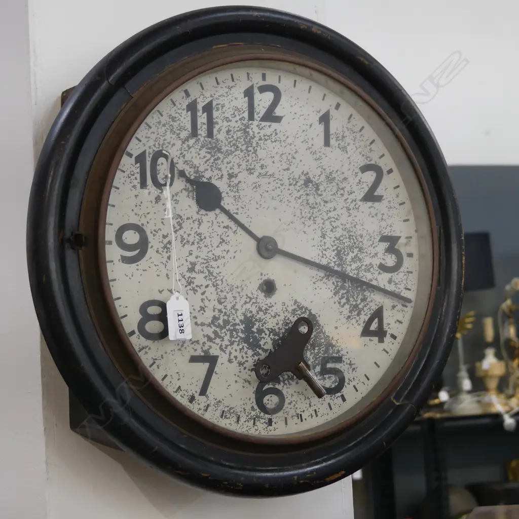 ANTIQUE CLOCK 400mm dia + WINDING KEY Image 1++